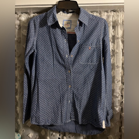 Tommy Hilfiger Other - Tommy Hilfiger Blue Polka Dot Button-Down Shirt